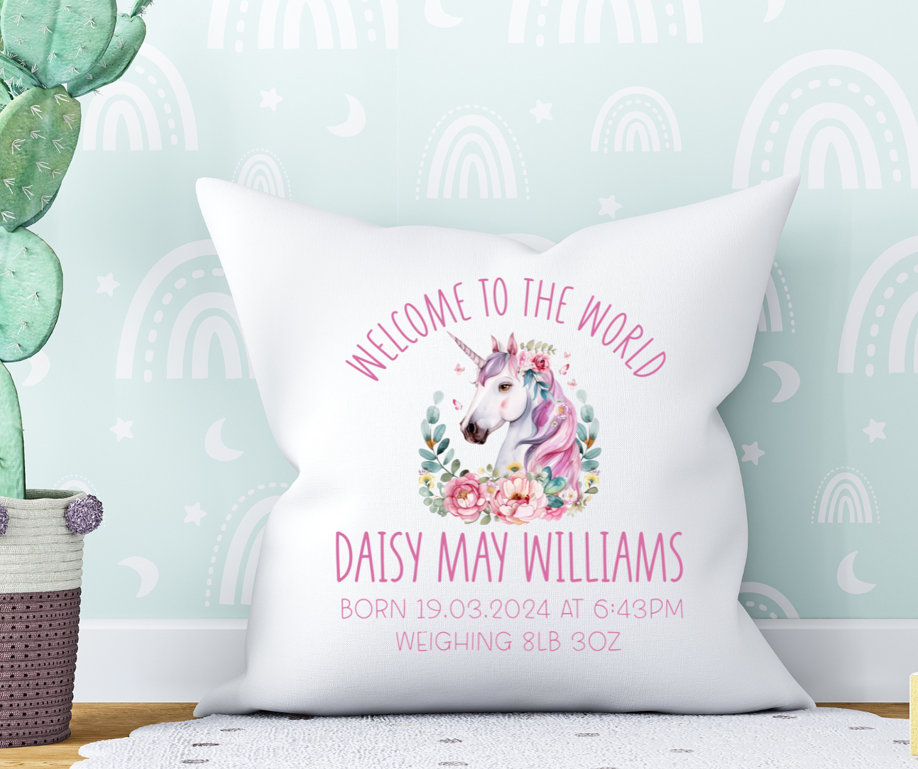 Personalised Cushion Unicorn