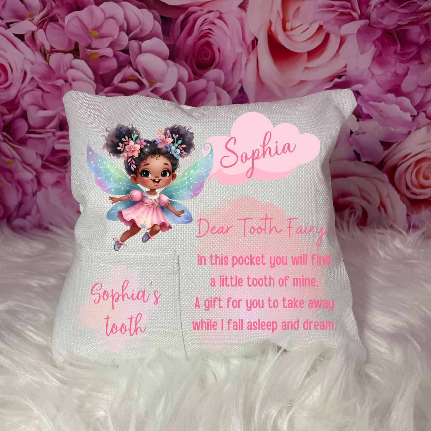 Tooth Fairy pillow cartoon style