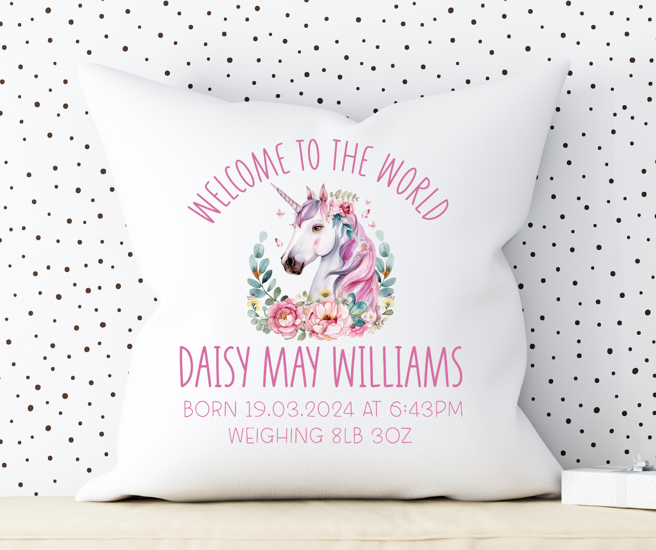 Personalised Cushion Unicorn