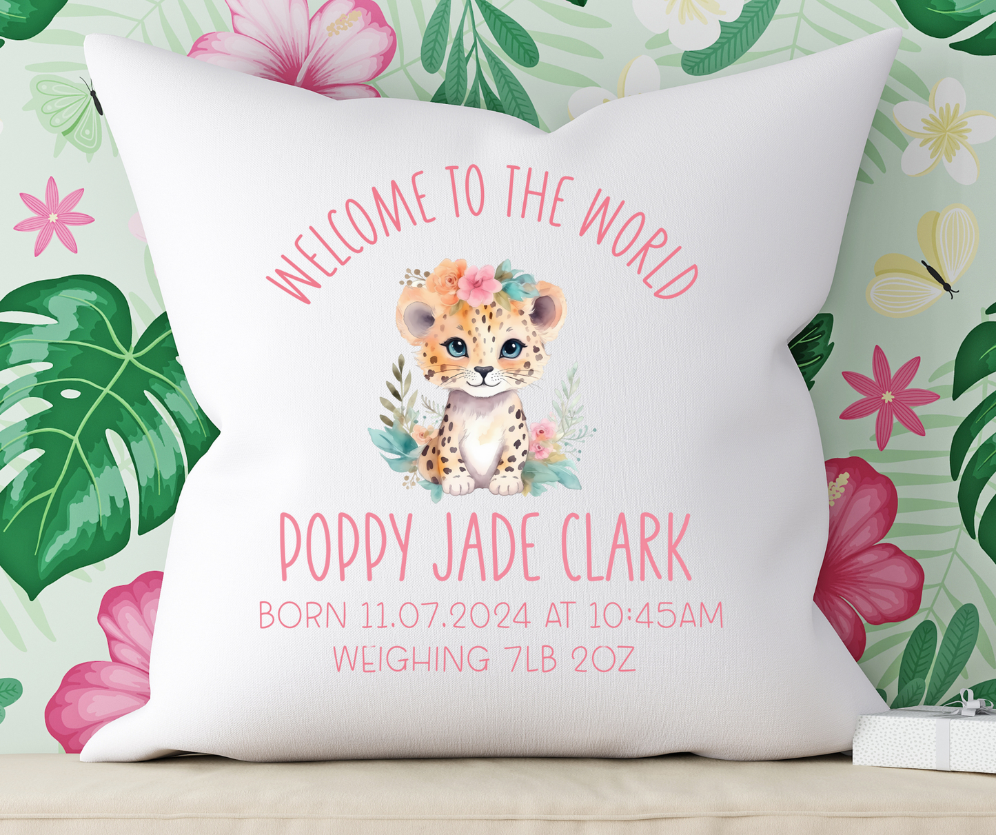 Personalised Cushion cheetah