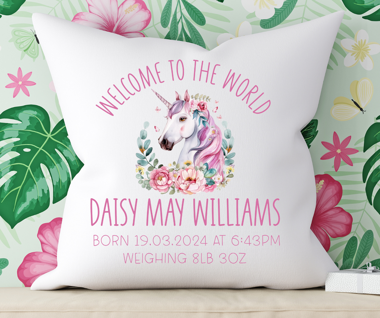 Personalised Cushion Unicorn