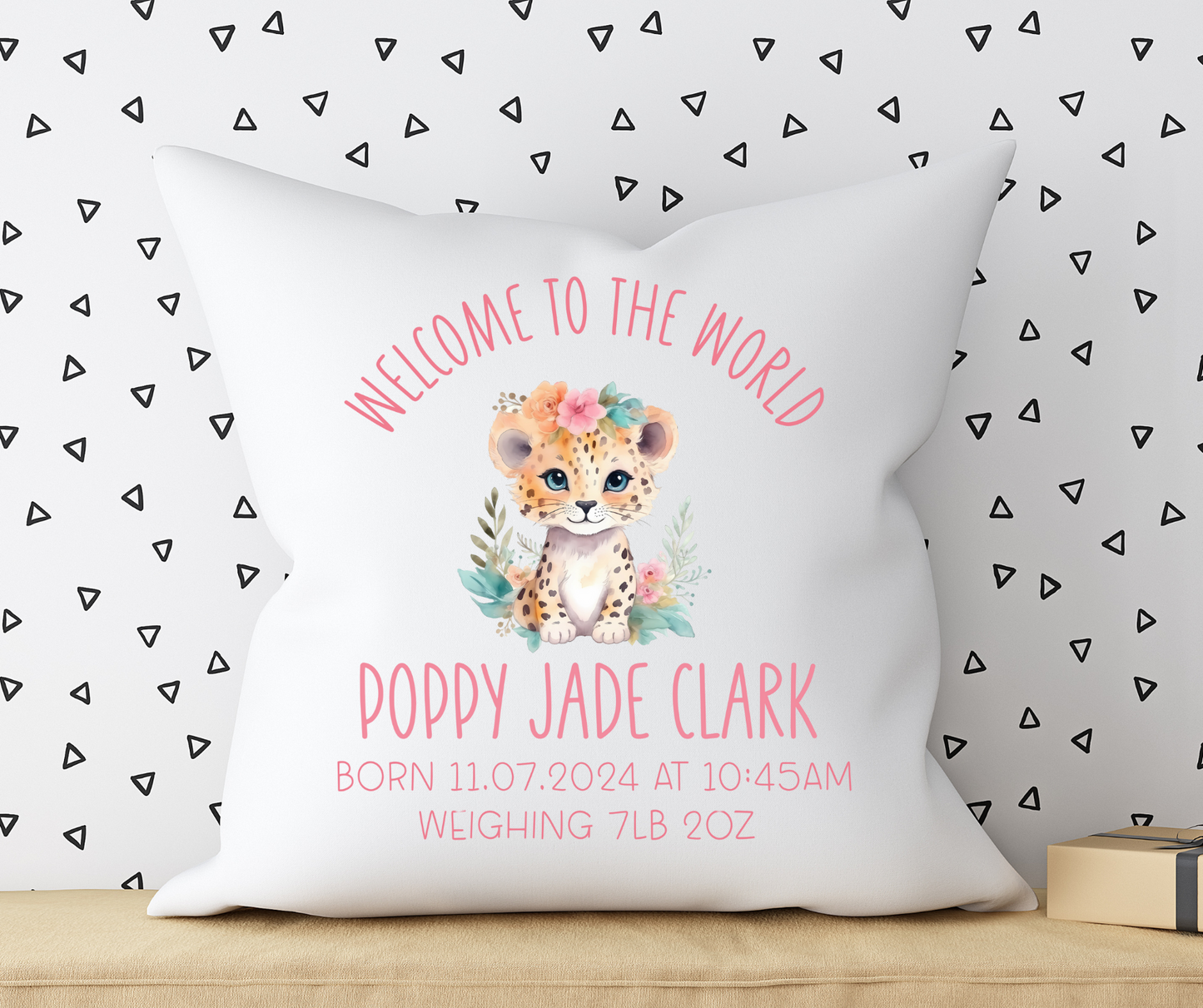 Personalised Cushion cheetah