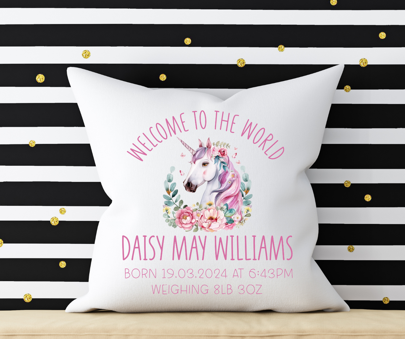 Personalised Cushion Unicorn