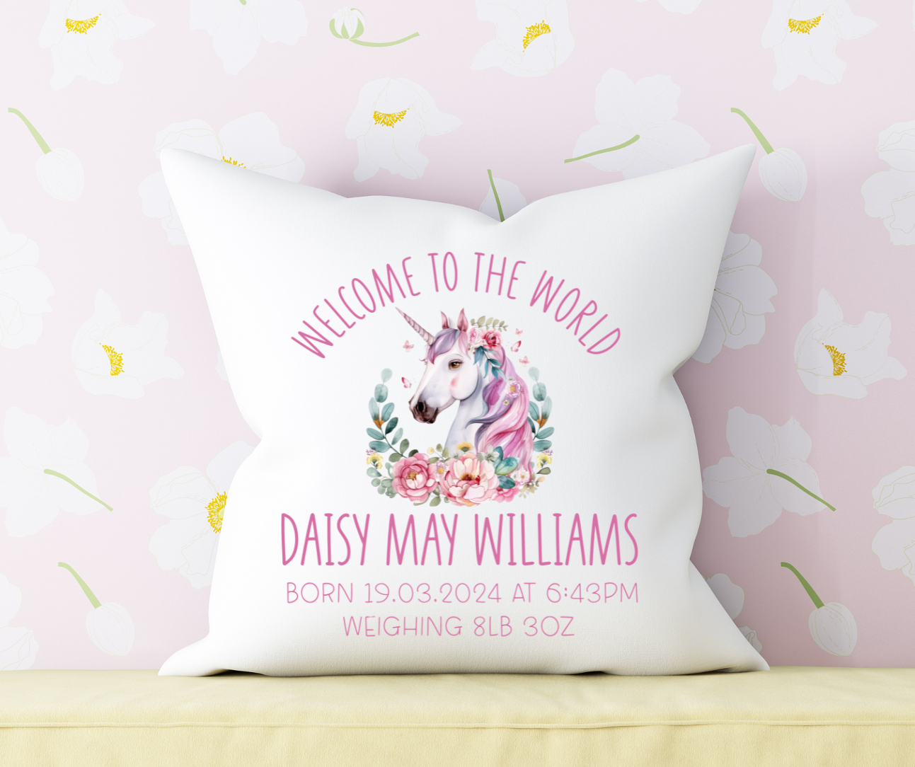 Personalised Cushion Unicorn