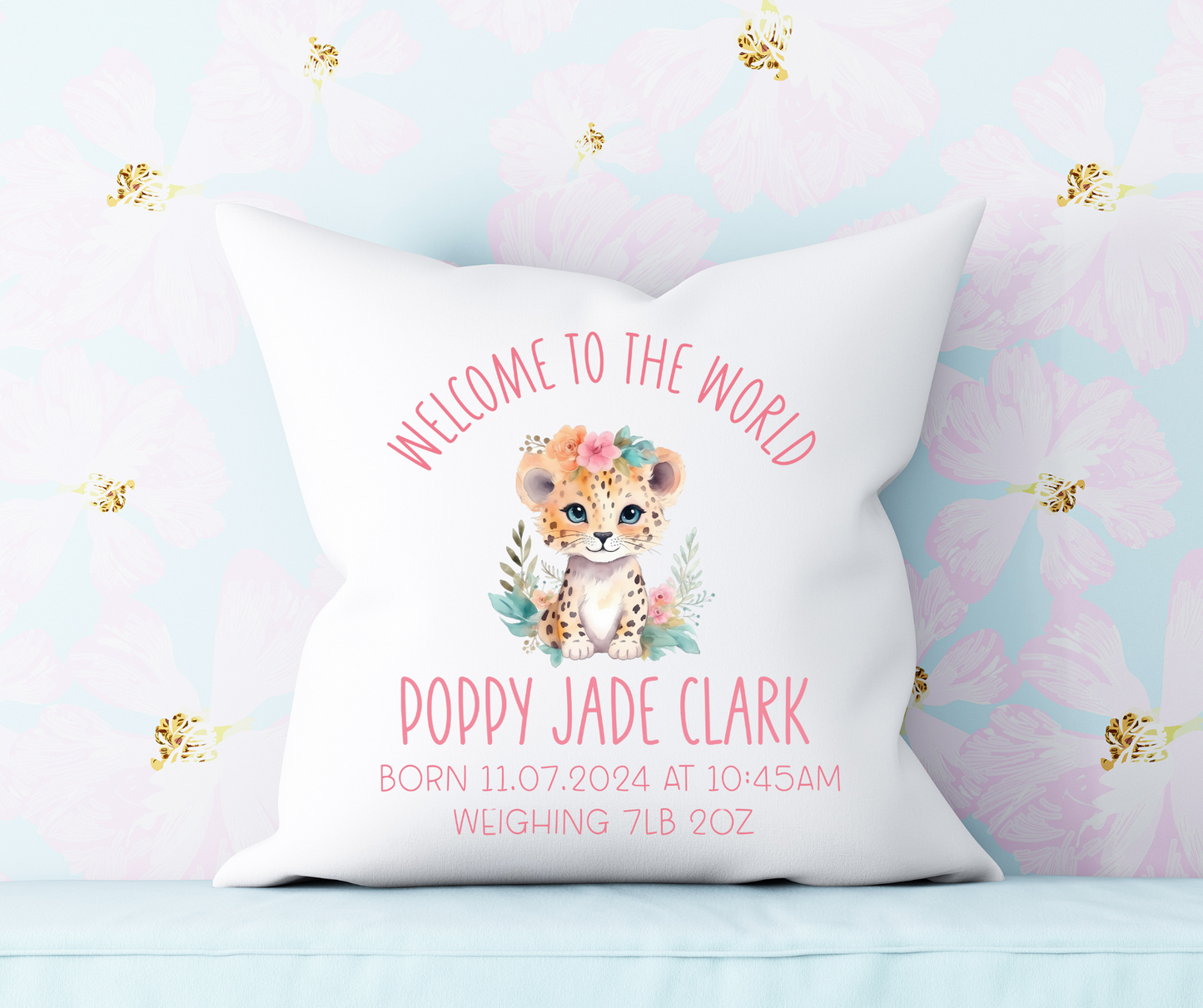 Personalised Cushion cheetah