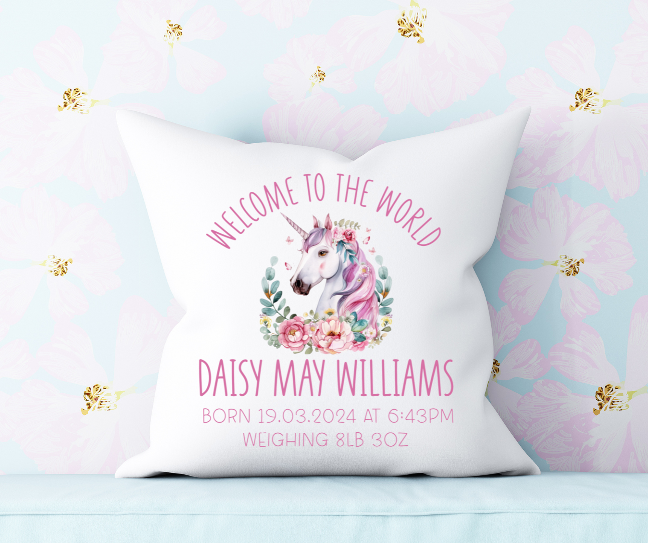 Personalised Cushion Unicorn