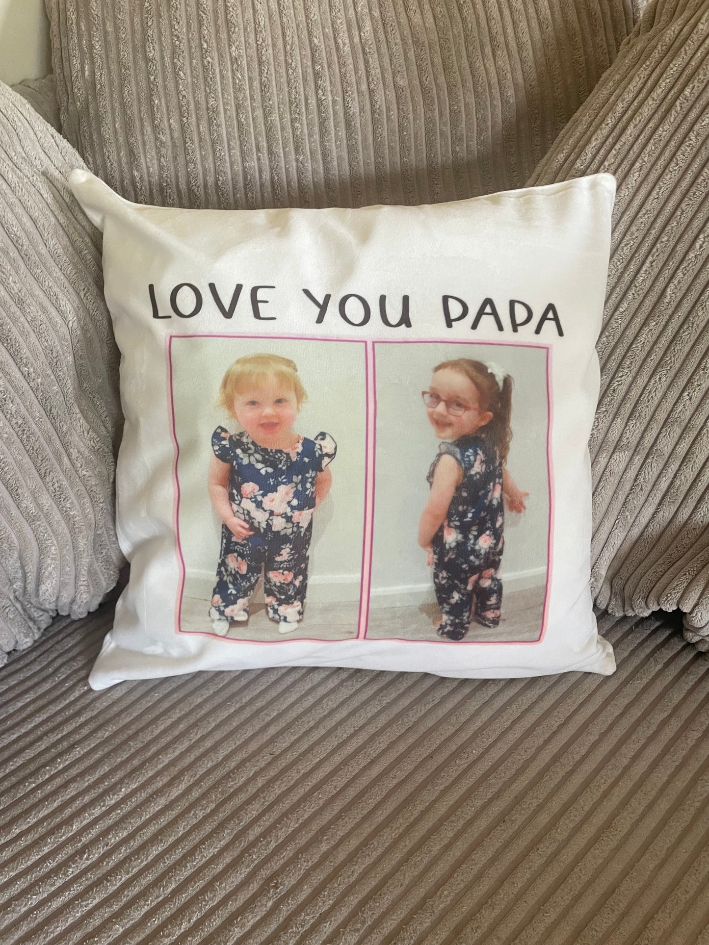 Personalised photo soft velvet cushion